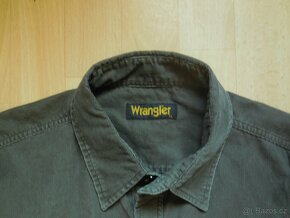 pánská Wrangler khaki košile, manšestr , dl. ruk, XL/43 - 2