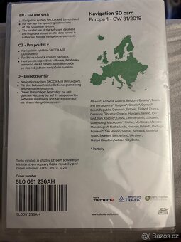 Mapy 2025 - Originál navigační SD karta Škoda - 2