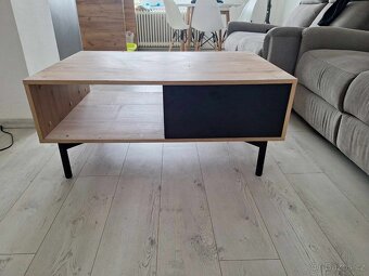 Konferenční stolek, stolek pod TV, dub,102/68 cm - 2