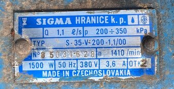 Čerpadlo Sigma (vodárna) - 2