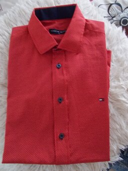 NÁDHERNÁ ZNAČKOVÁ PÁNSKÁ KOŠILE TOMMY HILFIGER V.L 100%STAV - 2