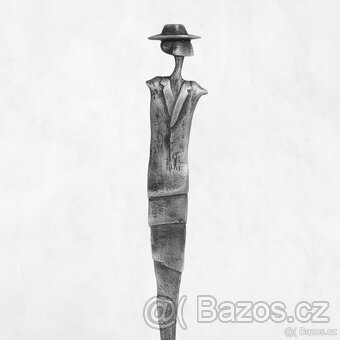 Socha muže kov dekorace originální umění cín soška - Elegán - 2