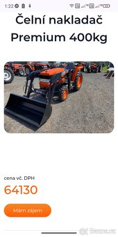Čelní nakladač TCM premium na malotraktor - 2
