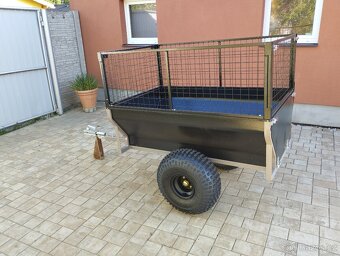 SHARK WOOD 550, vozík za čtyřkolku, černý + zvýšené bočnice - 2