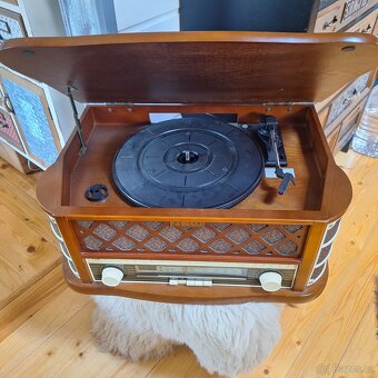 Retro radio-gramofon+kazeťák - 2