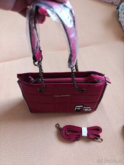 Krásná růžová kabelka Karl Lagerfeld přes rameno zcela nová - 2