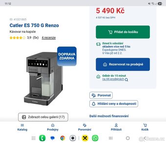 Kavovar Catler ES 750 G Renzo - 2