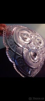 Skleněná broušená mísa Bohemia Crystal - 2