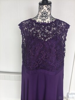 Fialové společenské šaty vel. 48 - 2