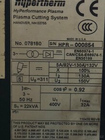 Plazmový zdroj Hypertherm HPR 130A - 2