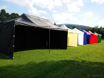 Nůžkový zahradní altán party stan 3x4,5m ZELENÝ - 2