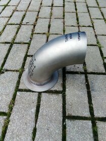 Nerezové INOX koleno s přírubou, Průměr 104,5mm, plech 2mm - 2