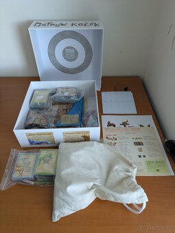 Desková hra Ostrov koček+rozšíření Pozdě ale přede,v obalech - 2