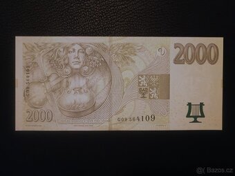 Bankovka 2000 Kč, série G09 - 2