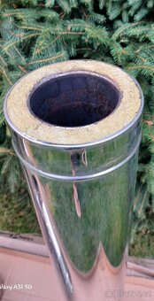 Prodám 3 nerez komínové roury a 2 nerez kolena - 2