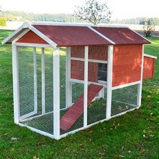 Výroba, velký kurník, slepičárna s výběhem pro 8 slepic. - 2