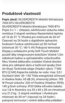 Mobilní klimatizace Silver Crest - 2