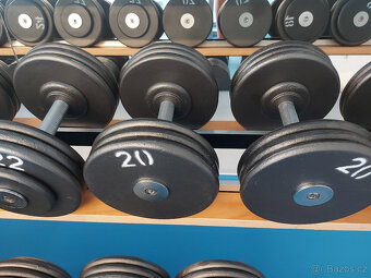 Profi pevné jednoruční činky 2 - 100kg NOVÉ - 2