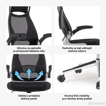 NOVÁ - Kancelářská židle OPTIMA PDH nosnost 140 kg - 2