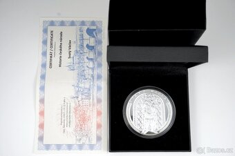 Stříbrná medaile Svatý Václav 50 mm Ag Proof - 2
