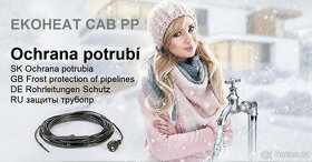 Topný kabel na ochranu potrubí EKOHEAT CAB PP 2m/20W - 2
