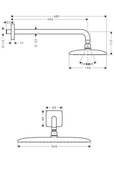Hlavová sprcha Hansgrohe Raindance - 2