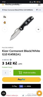 Kizer Cormorant Black/White G10 - 2