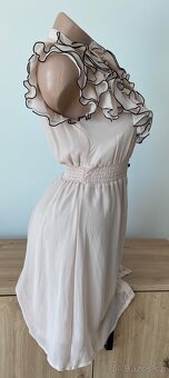Dámské růžové volánkové šaty H&M vel.S/M - 2