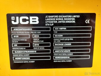 JCB 3CX, R.v. 2016, 9760 mth - 2