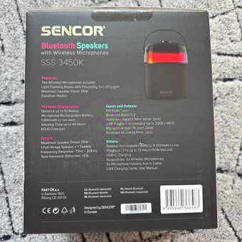 Přenosný reproduktor Sencor SSS 3450K - NOVÝ - 2