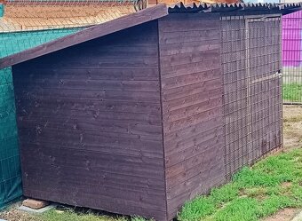 Kotec pro psa, domek na dřevo 270x170cm - 2