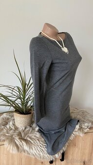 Dámské šedé jednoduché šaty Opus 34/38 - 2