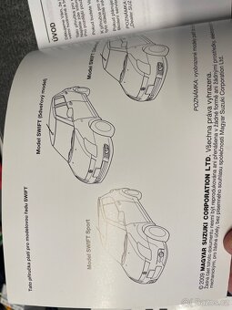 Návod k vozu SUZUKI SWIFT typ RS - 2