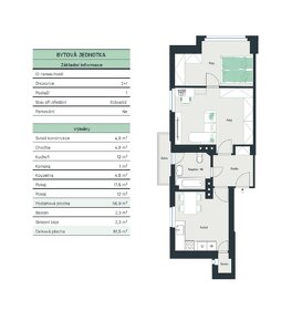 Prodej bytu 2+1, celk. 61,5 m2, Balkón, 1. NP, Praha Nusle - 2