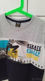 Šedé tričko s potiskem Skate - 2