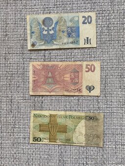 Prodám bankovky - 20Kč, 50Kč a 50zl - 2