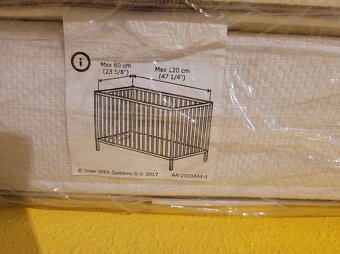 Pěnová matrace IKEA do dětské postýlky, 60x120x8 cm - 2