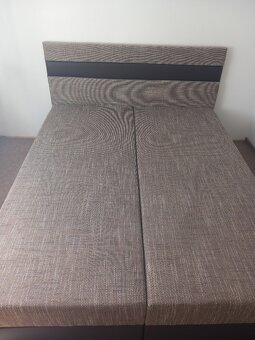 Hnědošedivá postel 160cm - 2