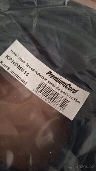 HDMI kabel 15m, High Speed + ethernet, gold - 2