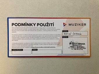 Dárková poukázka obchodu Muziker v Ostravě s 25 % slevou. - 2