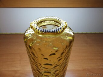 Retro ambrová pěkná velká váza. - 2