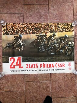 PLAKAT ZLATÁ PŘILBA PARDUBICE 1972 ,Jawa,ČZ,ESO - 2
