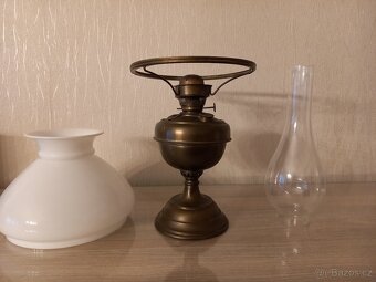 mosazná petrolejová lampa - 2