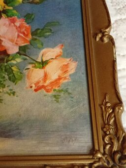 💣💣 Starý, obraz, podpis, rám, art - 2