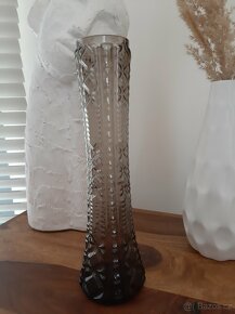 Kouřová váza z lisovaného skla - Crystalex, Nový Bor - 2