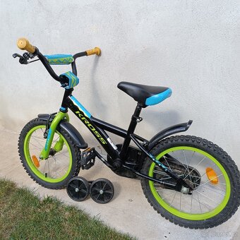 Dětské kolo KROSS RACER 3.0 16″ 2022 BLACK/LIME/BLUE GLOSSY - 2