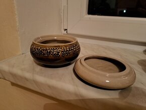 Keramická váza, misky - 2
