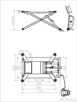 Mobilní nůžkový zvedák 2800 kg - 2