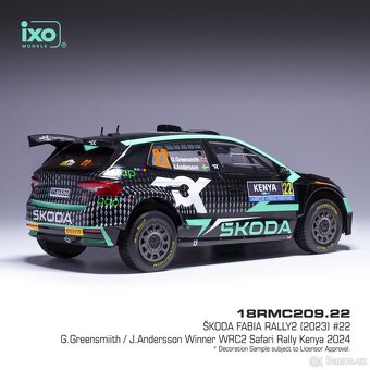Modely Škoda Fabia Rally2 1:18 IXO - 2