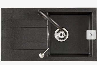 Černý granitový dřez AXIS Zonda s baterií  - NOVÝ - 2
